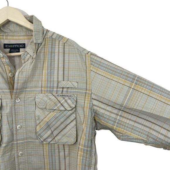 ExOfficio Large Button Shirt Travel Lightweight Long Sleeve Vented Mens - Picture 9 of 16